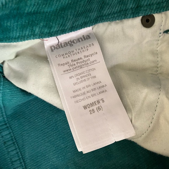 Patagonia Organic Cotton Corduroy Pants in Crater Blue Women's Size 28 - Picture 5 of 16
